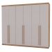 Guarda Roupa com 6 Portas e 3 Gavetas Sevilha Nature Fendi