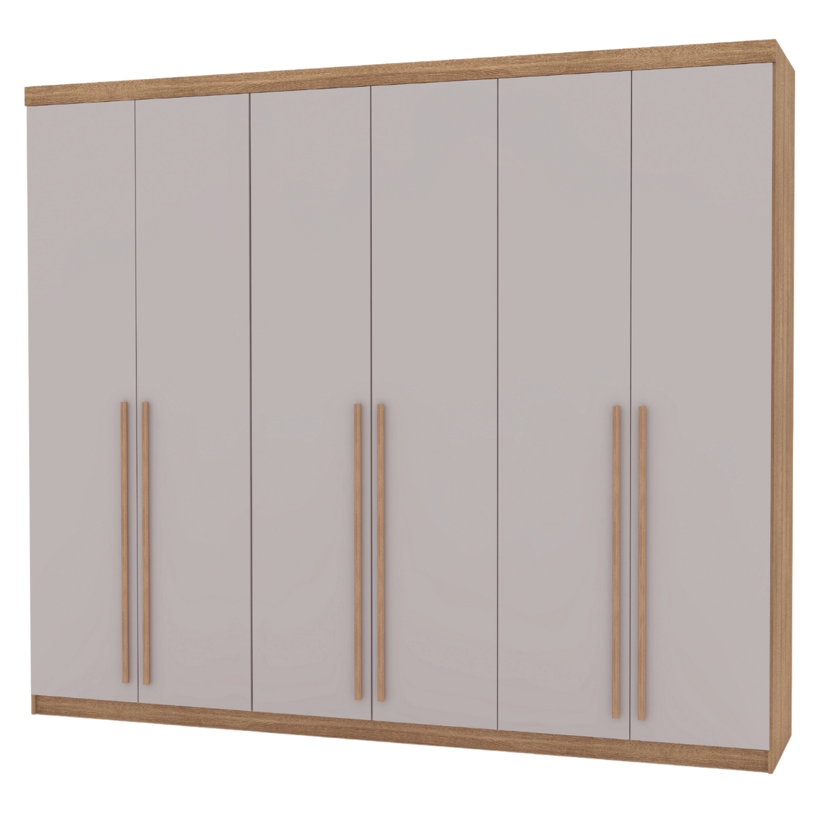 Guarda Roupa com 6 Portas e 3 Gavetas Sevilha Nature Fendi