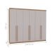 Guarda Roupa com 6 Portas e 3 Gavetas Sevilha Nature Fendi