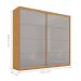 Guarda Roupa com Espelho 2 Portas Aroeira Naturale Off White