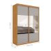 Guarda Roupa com Espelho 2 Portas Bonfim Naturalle Off White