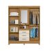 Guarda Roupa com Espelho Cairo Freijo Off White
