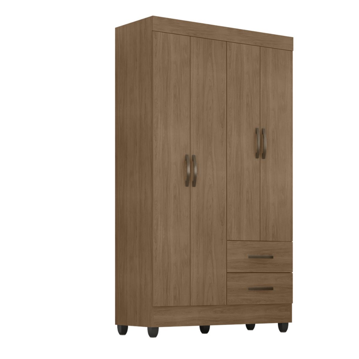 Guarda Roupas Solteiro 4 Portas Sandovalina Carvalho Oak