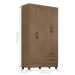 Guarda Roupas Solteiro 4 Portas Sandovalina Carvalho Oak