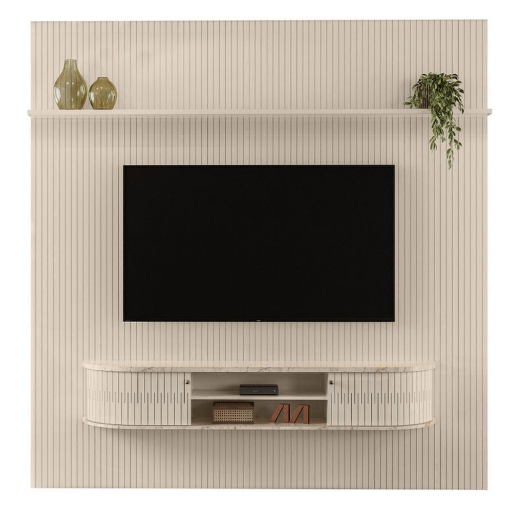 Home Painel Para TV Crystalis Calacata Off White