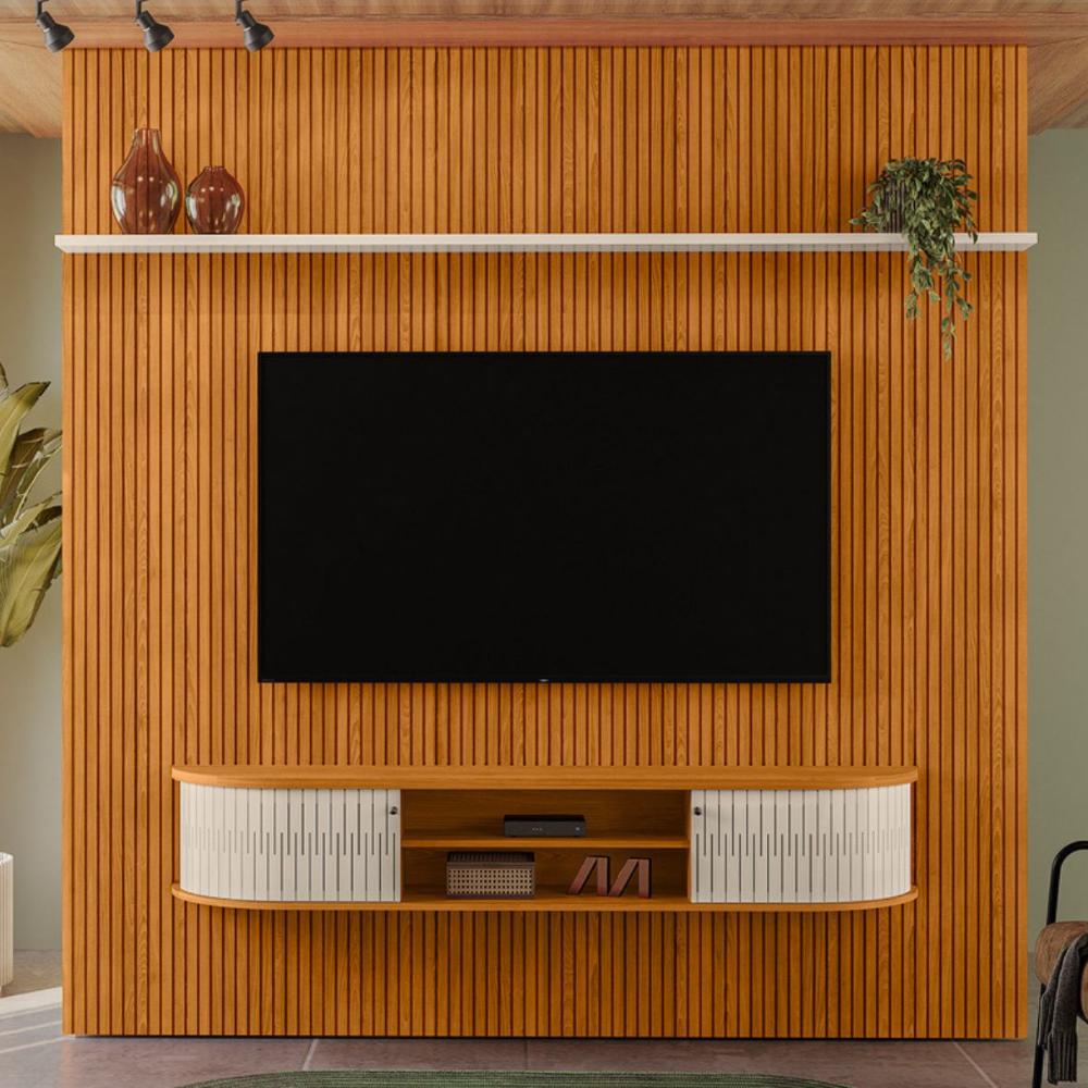 Home Painel Para TV Crystalis Cinamomo Off white