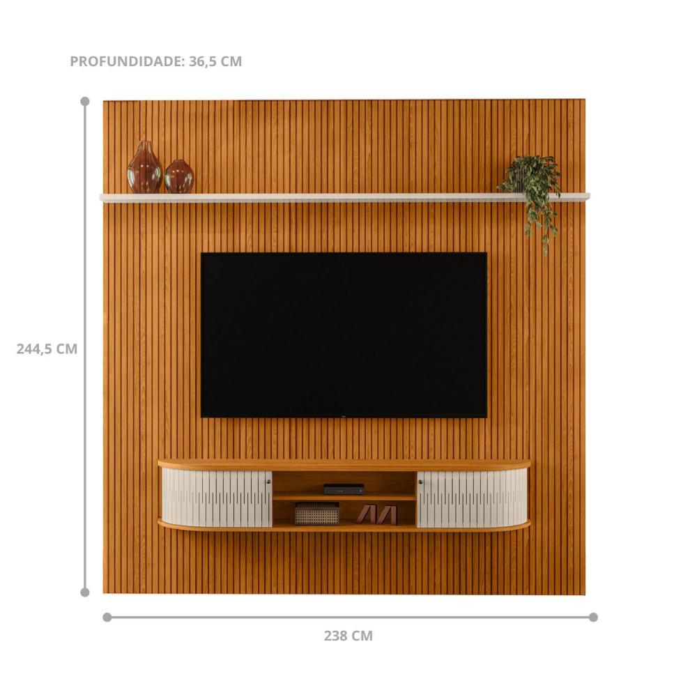 Home Painel Para TV Crystalis Cinamomo Off white