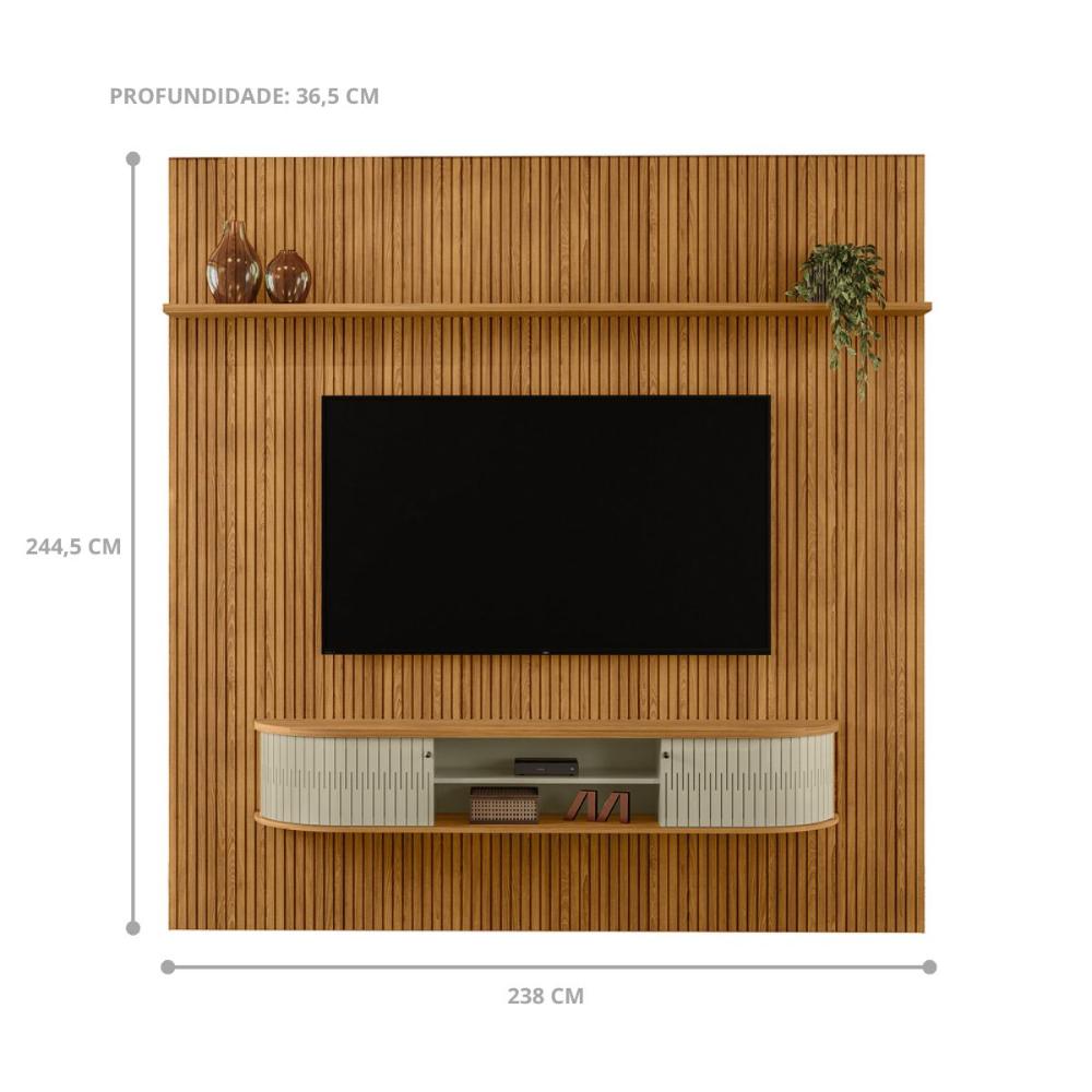 Home Painel Para TV Crystalis Cumaru Opala