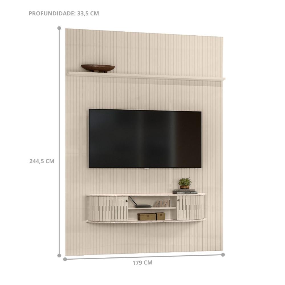 Home Painel Para TV Ravenspire Calacata Off White