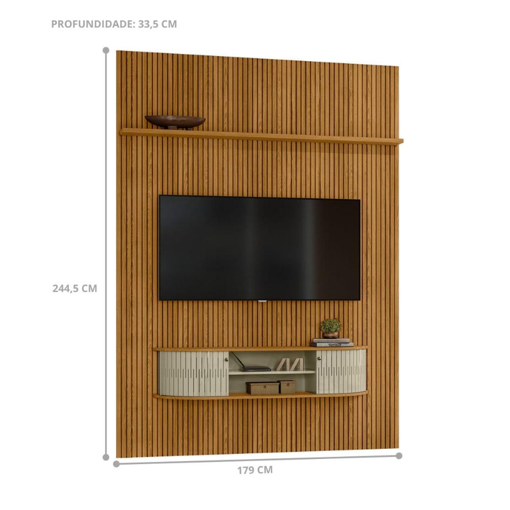 Home Painel Para TV Ravenspire Cumaru Opala