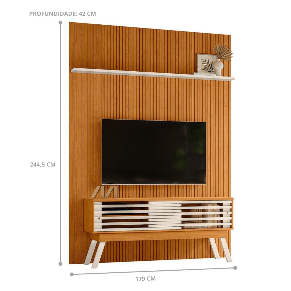 Home Painel Para TV Valenwood Cinamomo Off white