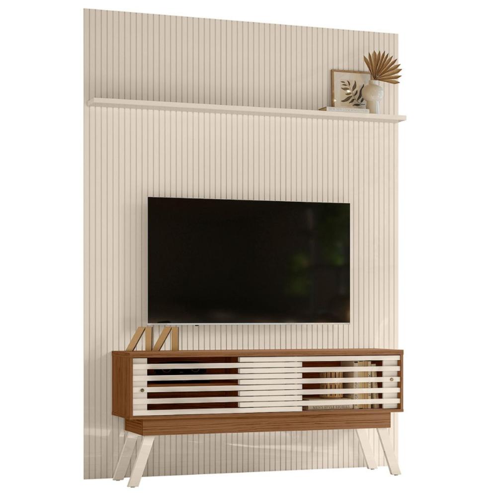 Home Painel Para TV Valenwood Naturale Off White