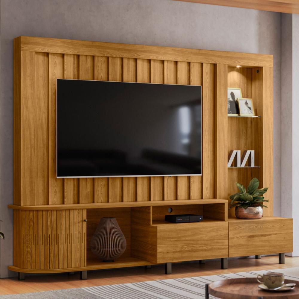 Home Painel TV 75 Polegadas Arcanvale Cumaru 
