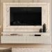 Home Suspenso Ripado  Para TVs 75" París Calacata Off White
