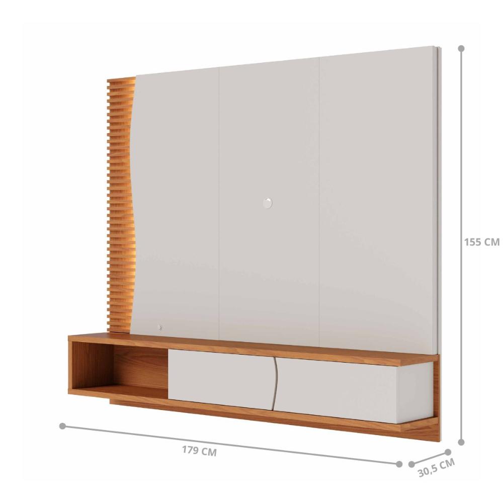 Home Suspenso Sauipe Para TV 65 Polegadas Off White Freijo