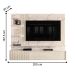Home para TVs 65" Ripado Milão Calacata Off White
