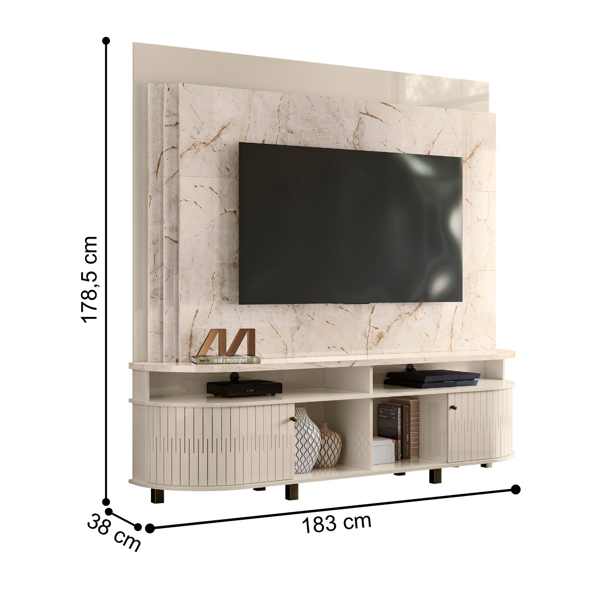 Home para TVs de 65" Cambridge Calacata Off White