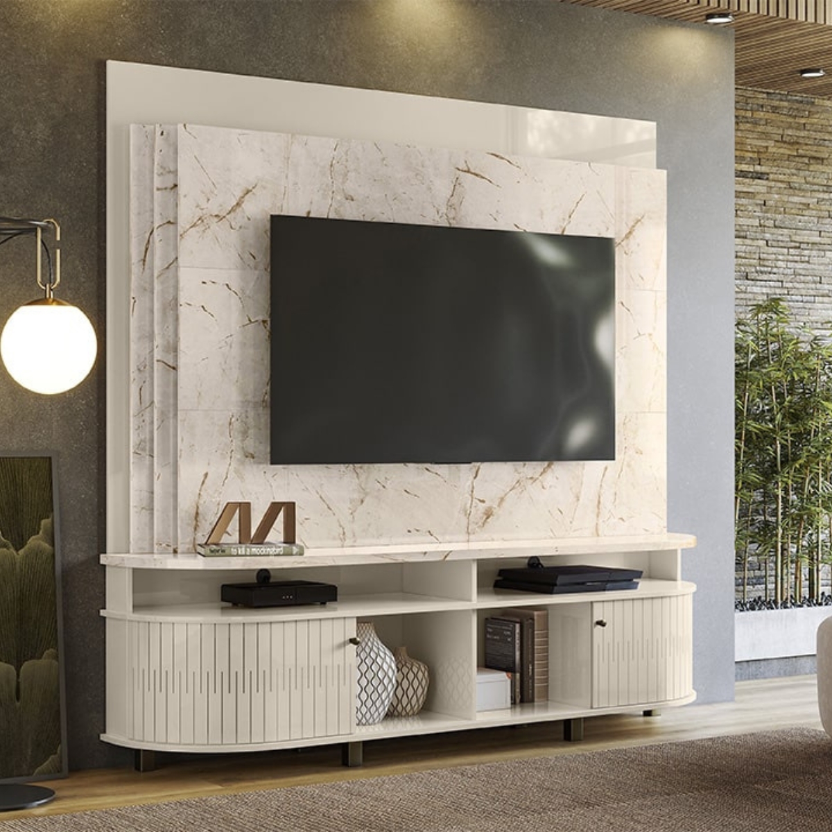 Home para TVs de 65" Cambridge Calacata Off White