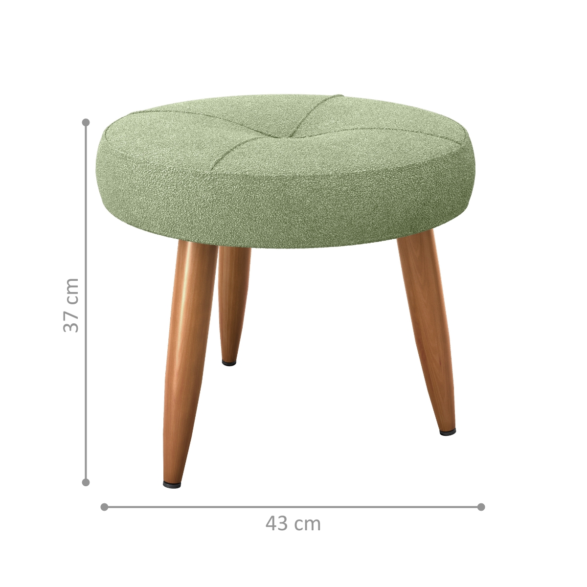 Jogo Poltrona e Puff para Sala Hazen Boucle Oliva