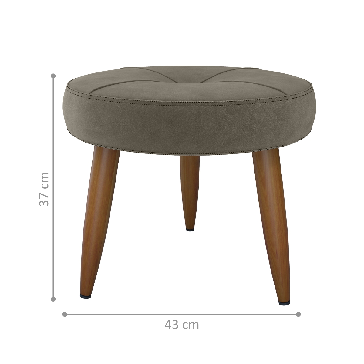 Jogo Poltrona e Puff para Sala Hazen Veludo  Cappuccino