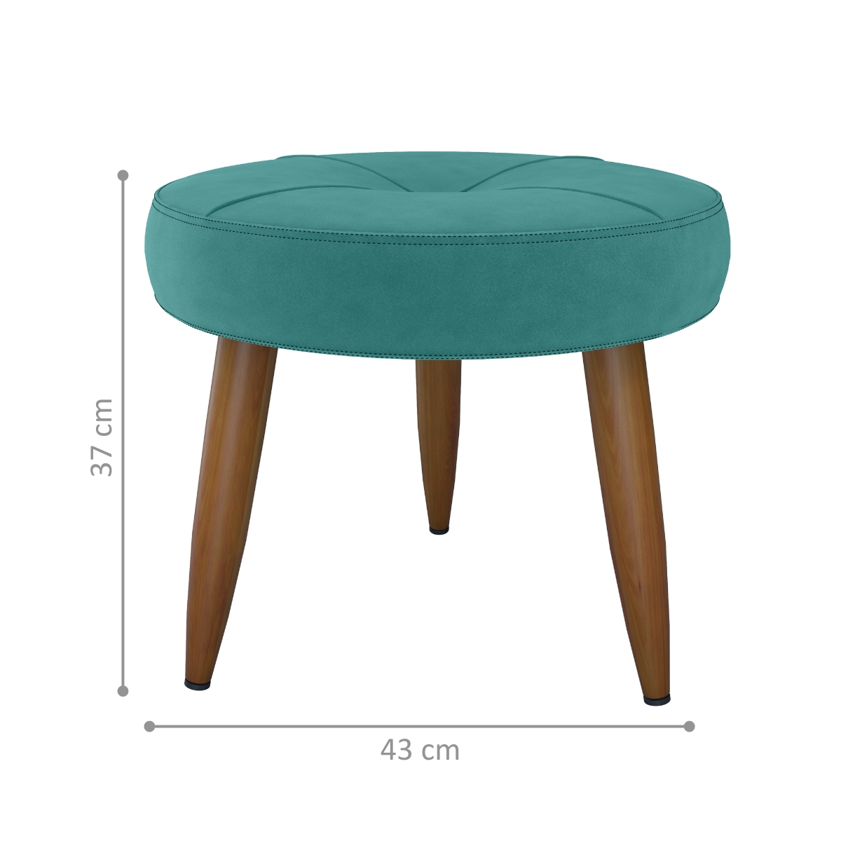 Jogo Poltrona e Puff para Sala Hazen Veludo Verde Menta