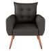 Jogo de Poltronas Decorativas Emma  Linho Chumbo