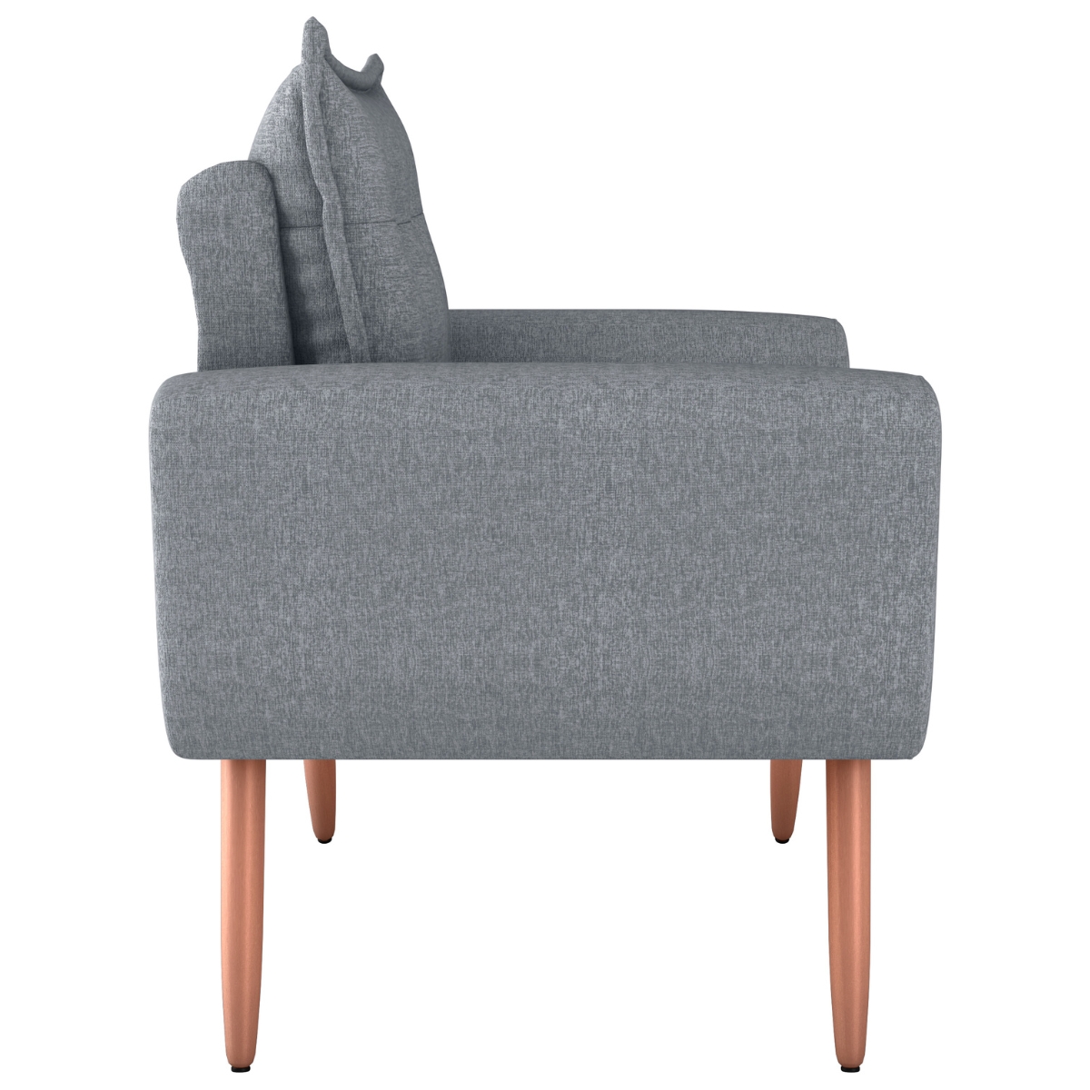 Jogo de Poltronas Decorativas Emma  Linho Cinza Saturno