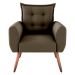 Jogo de Poltronas Decorativas Emma  Suede Cappuccino