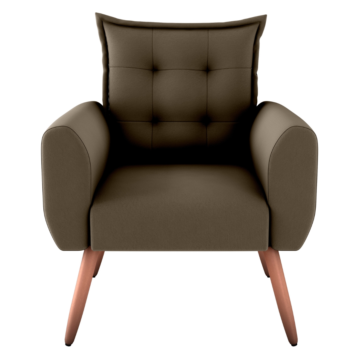 Jogo de Poltronas Decorativas Emma  Suede Cappuccino