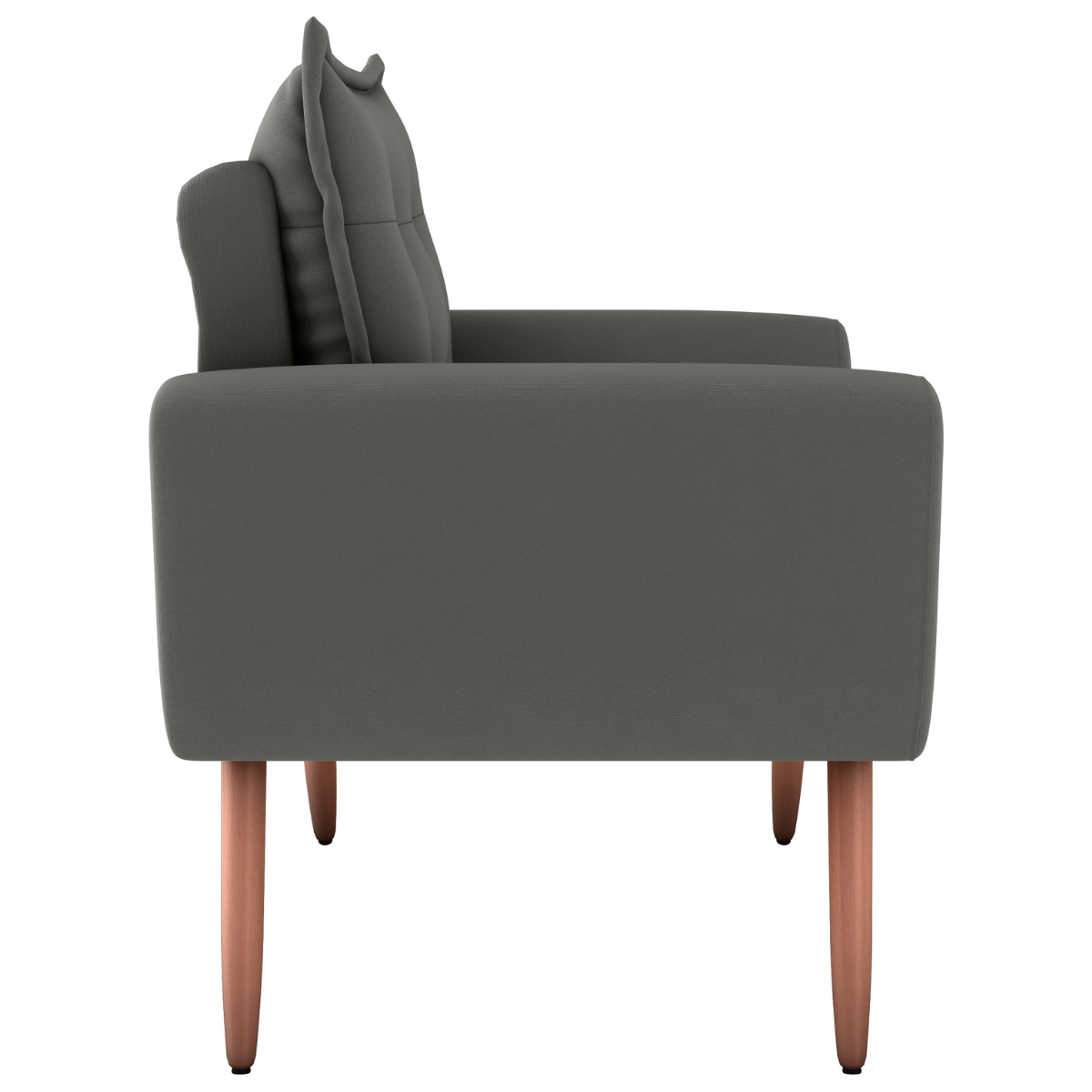 Jogo de Poltronas Decorativas Emma  Suede Cinza