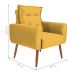 Jogo de Poltronas Decorativas Emma Veludo Amarelo