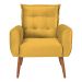 Jogo de Poltronas Decorativas Emma Veludo Amarelo