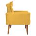 Jogo de Poltronas Decorativas Emma Veludo Amarelo