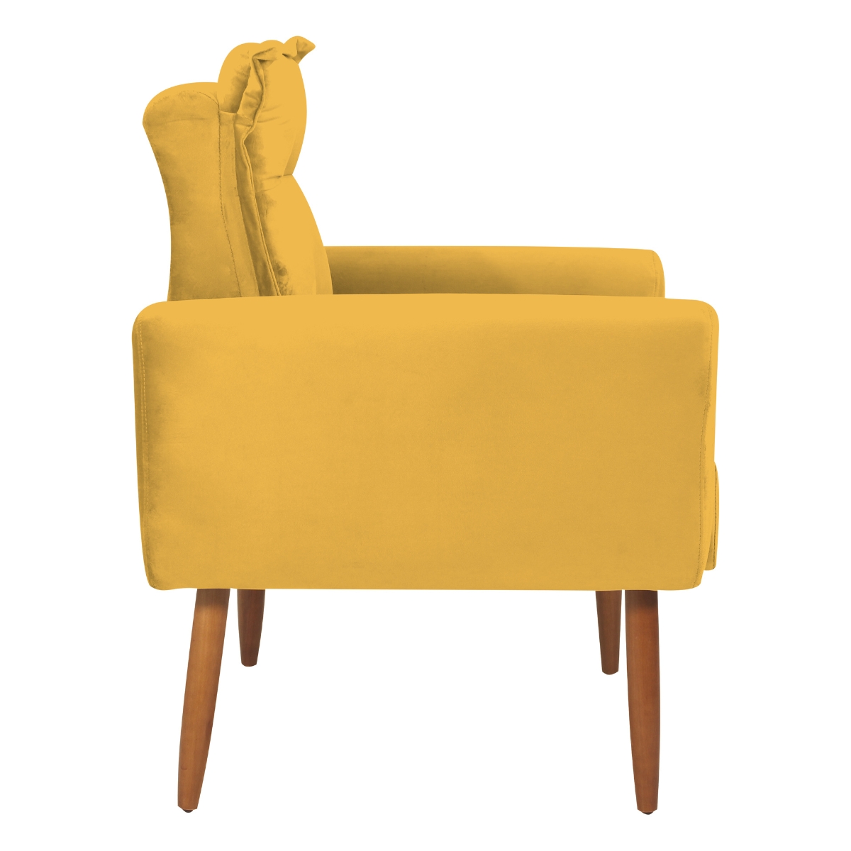 Jogo de Poltronas Decorativas Emma Veludo Amarelo