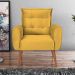 Jogo de Poltronas Decorativas Emma Veludo Amarelo