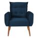 Jogo de Poltronas Decorativas Emma Veludo Azul