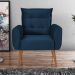 Jogo de Poltronas Decorativas Emma Veludo Azul