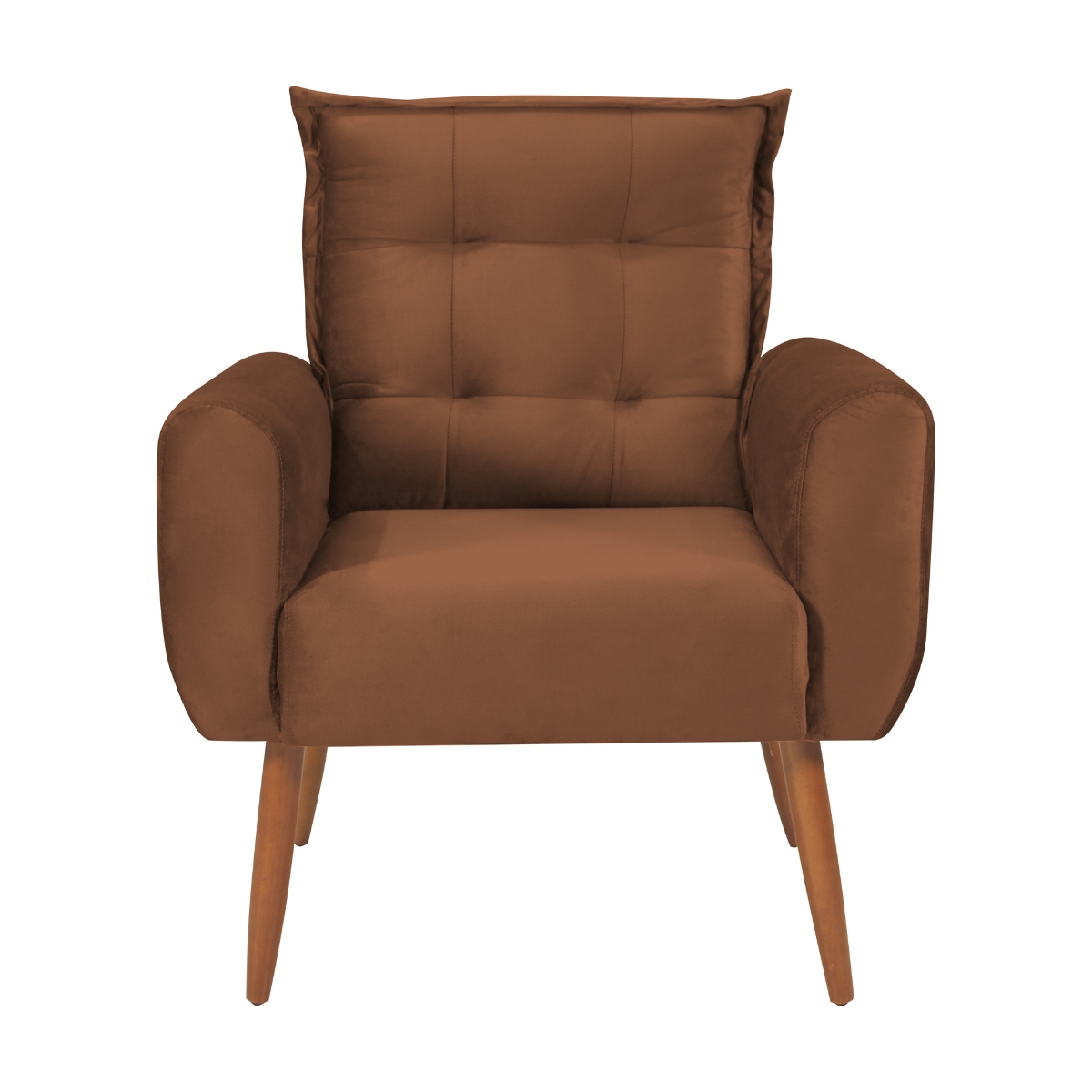 Jogo de Poltronas Decorativas Emma Veludo Ferrugem