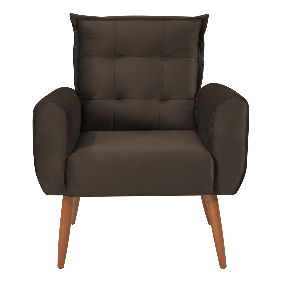 Jogo de Poltronas Decorativas Emma Veludo Marrom