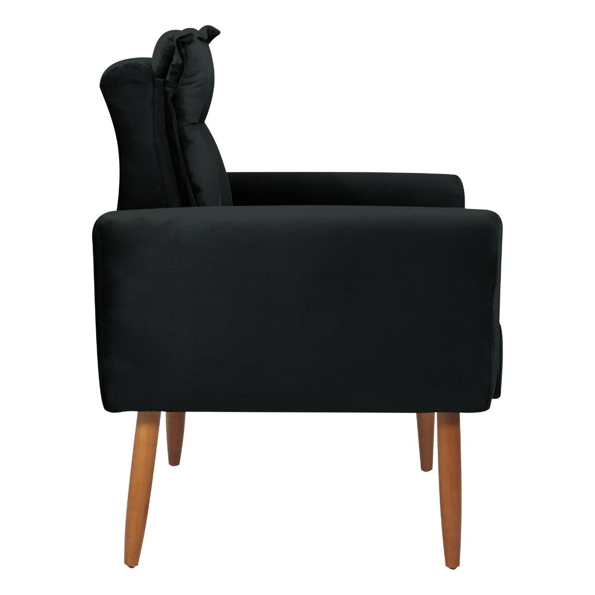 Jogo de Poltronas Decorativas Emma Veludo Preto