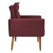Jogo de Poltronas Decorativas Emma Veludo Vinho