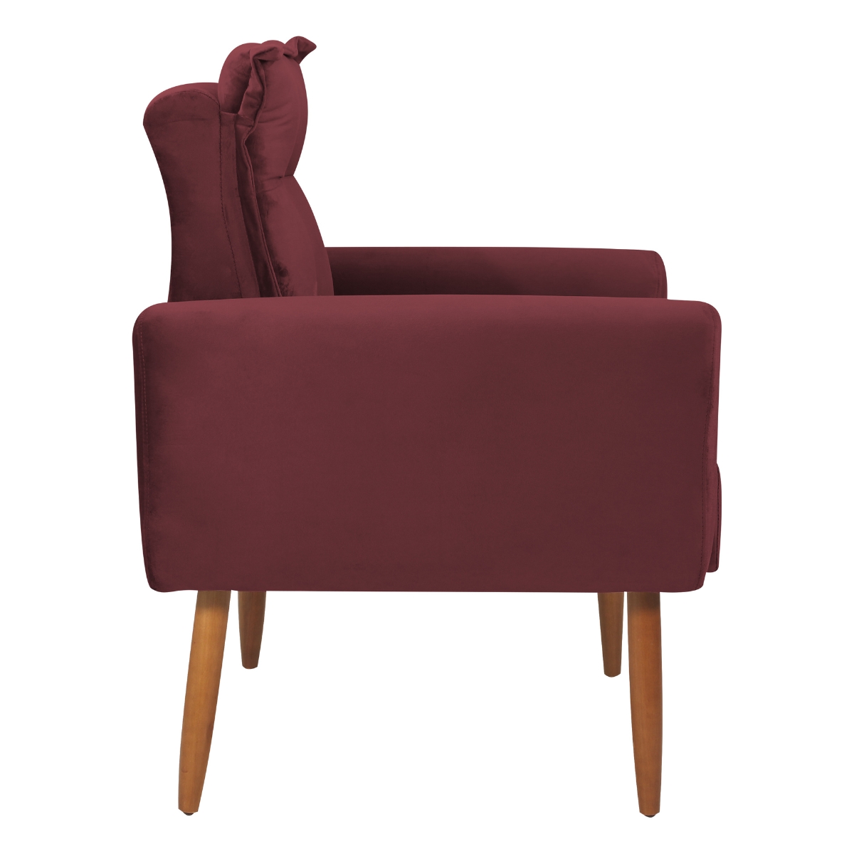 Jogo de Poltronas Decorativas Emma Veludo Vinho
