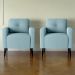 Jogo de Poltronas Decorativas Lupin Boucle Azul