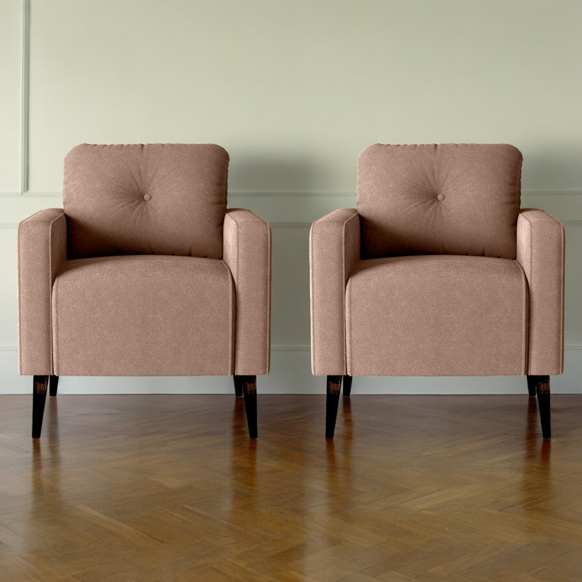 Jogo de Poltronas Decorativas Lupin Boucle Marrom
