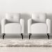 Jogo de Poltronas Decorativas Nina Boucle Bege