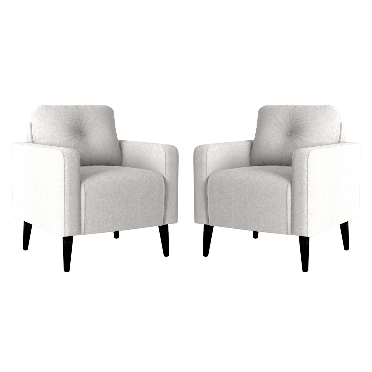 Jogo de Poltronas Decorativas Nina Boucle Bege