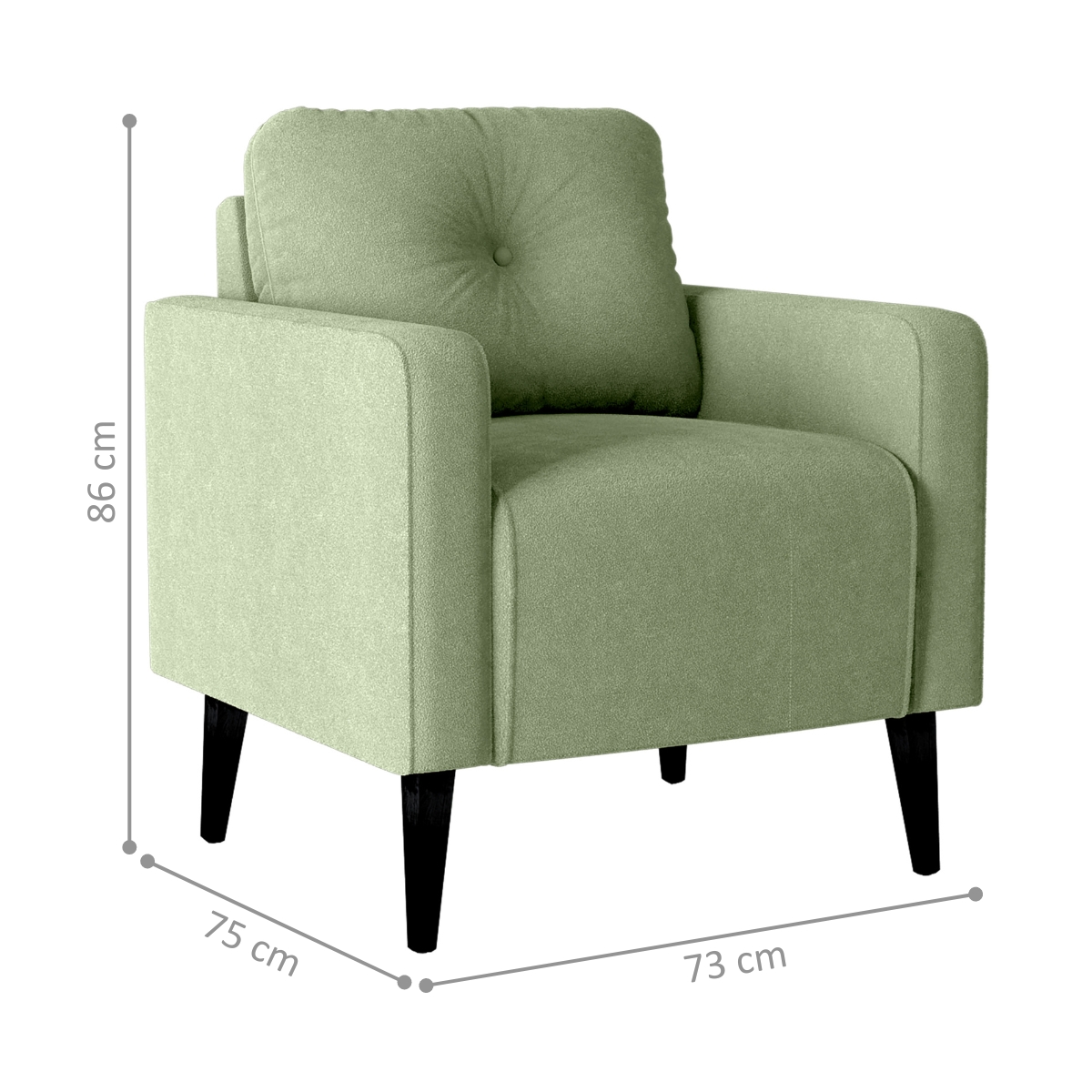Jogo de Poltronas Decorativas Nina Boucle Oliva