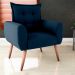 Jogo de Poltronas Decorativas Park  Suede Azul