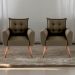Jogo de Poltronas Decorativas Park  Suede Cappuccino