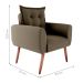 Jogo de Poltronas Decorativas Park  Suede Cappuccino